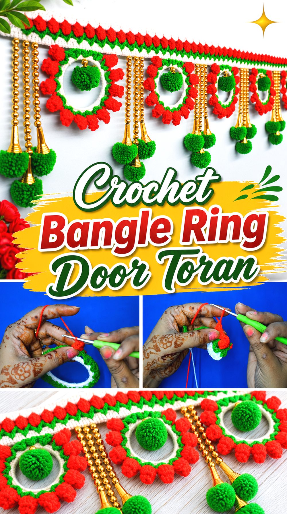 Crochet Bangle Ring Door Toran