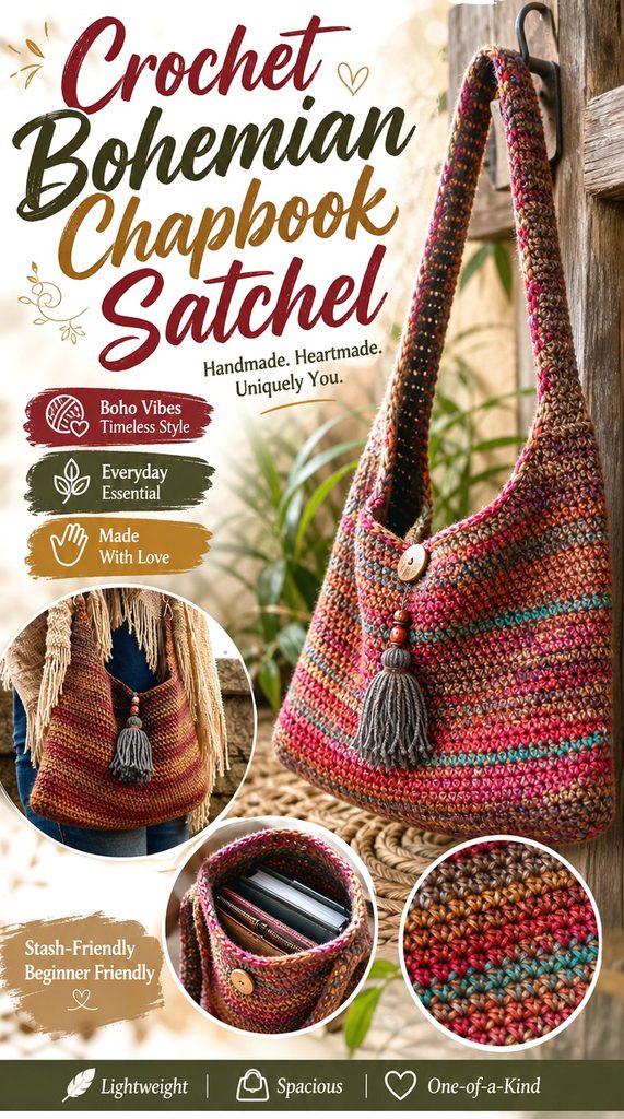 Crochet Bohemian Chapbook Satchel