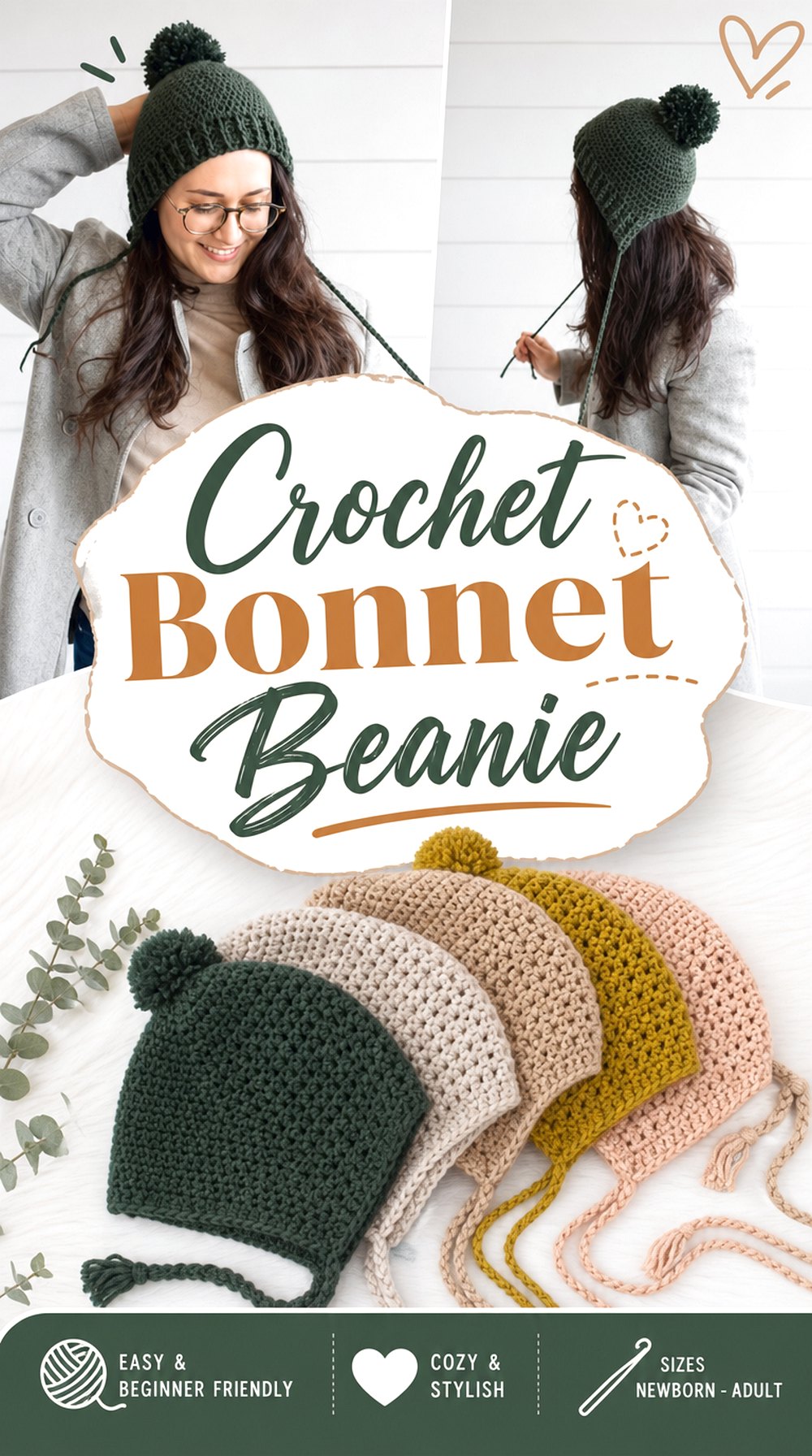 Crochet Bonnet Beanie