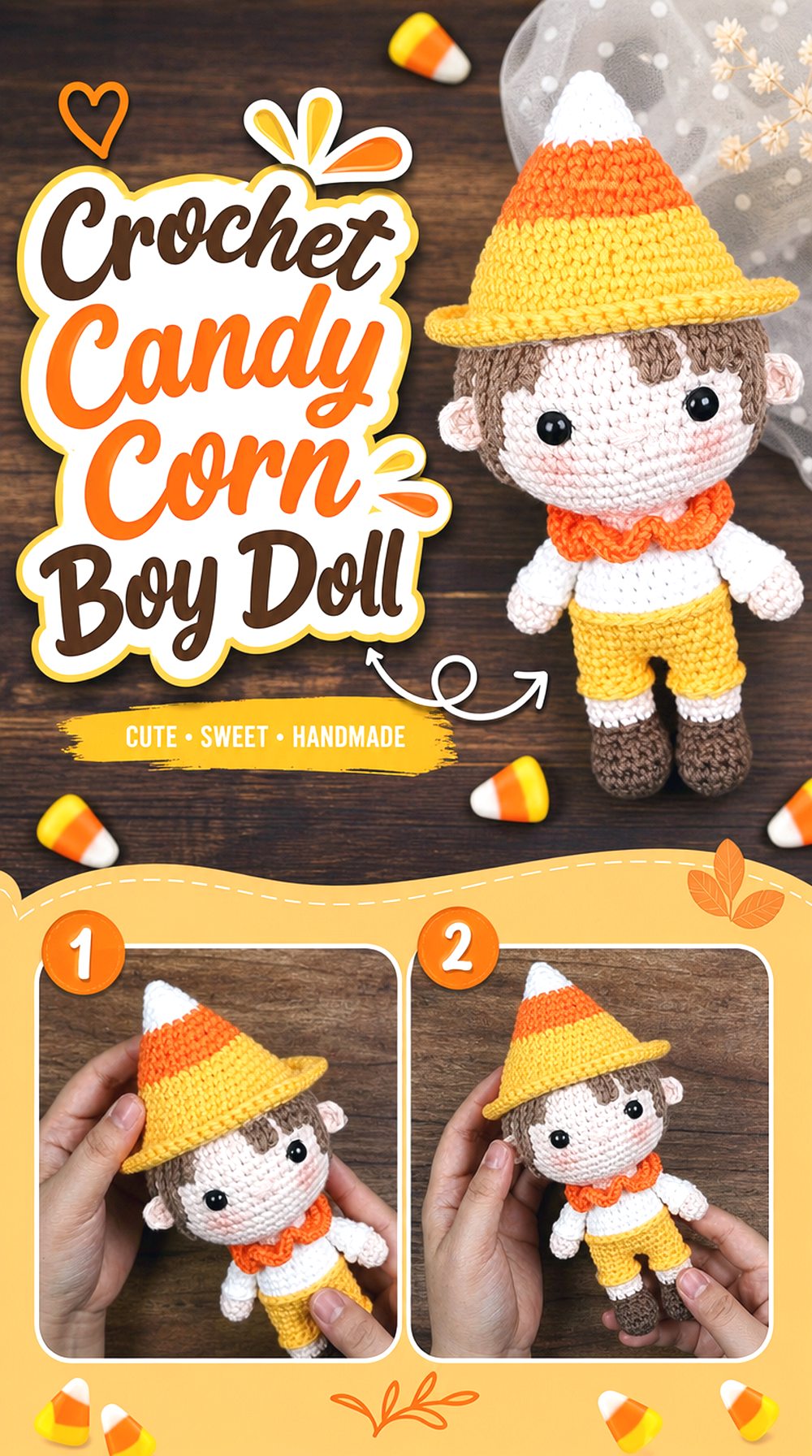 Crochet Candy Corn Boy Doll