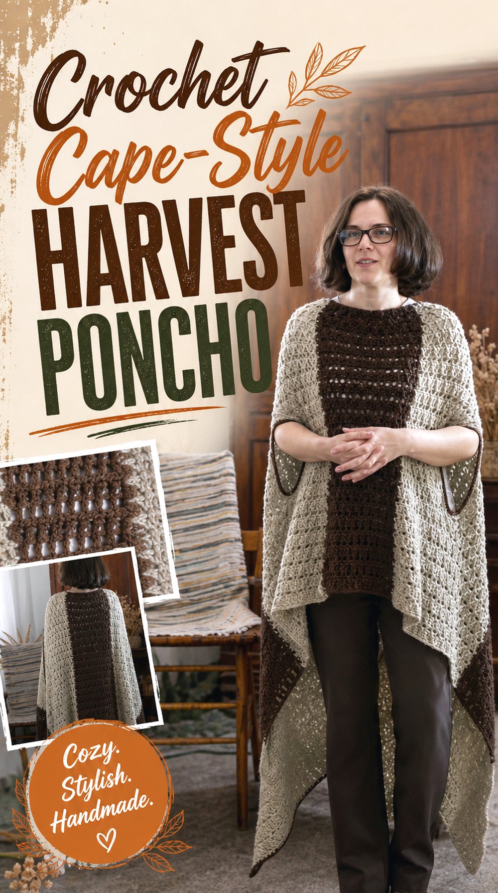 Crochet Cape Style Harvest Poncho