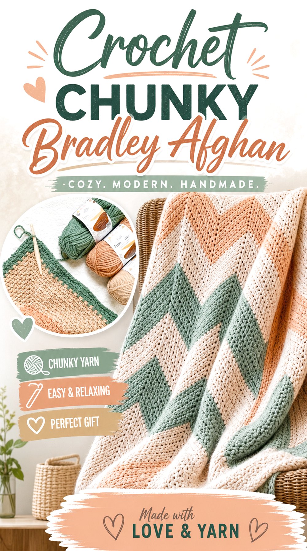Crochet Chunky Bradley Afghan