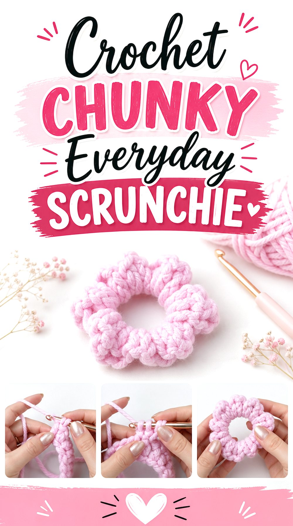 Crochet Chunky Everyday Scrunchie