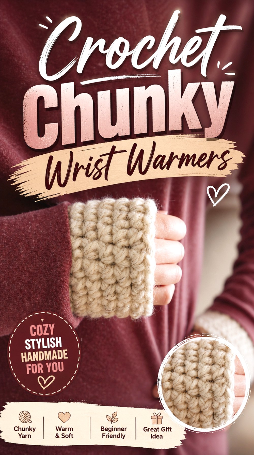 Crochet Chunky Wrist Warmers