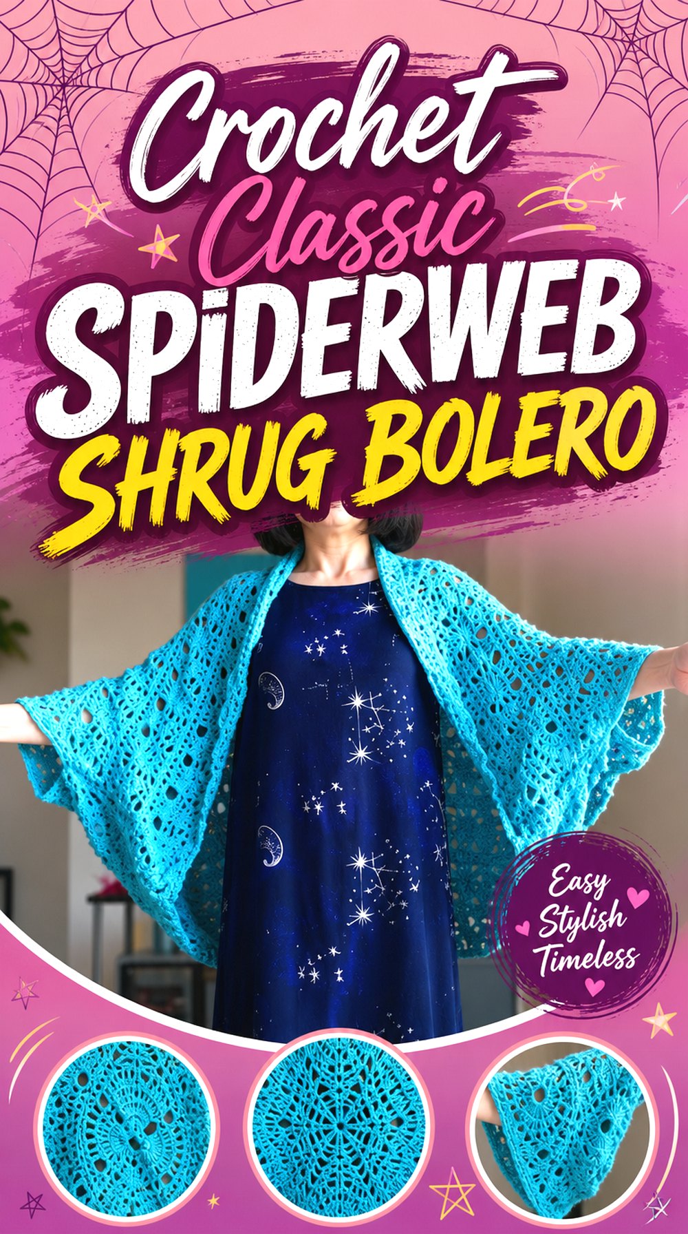 Crochet Classic Spiderweb Shrug Bolero