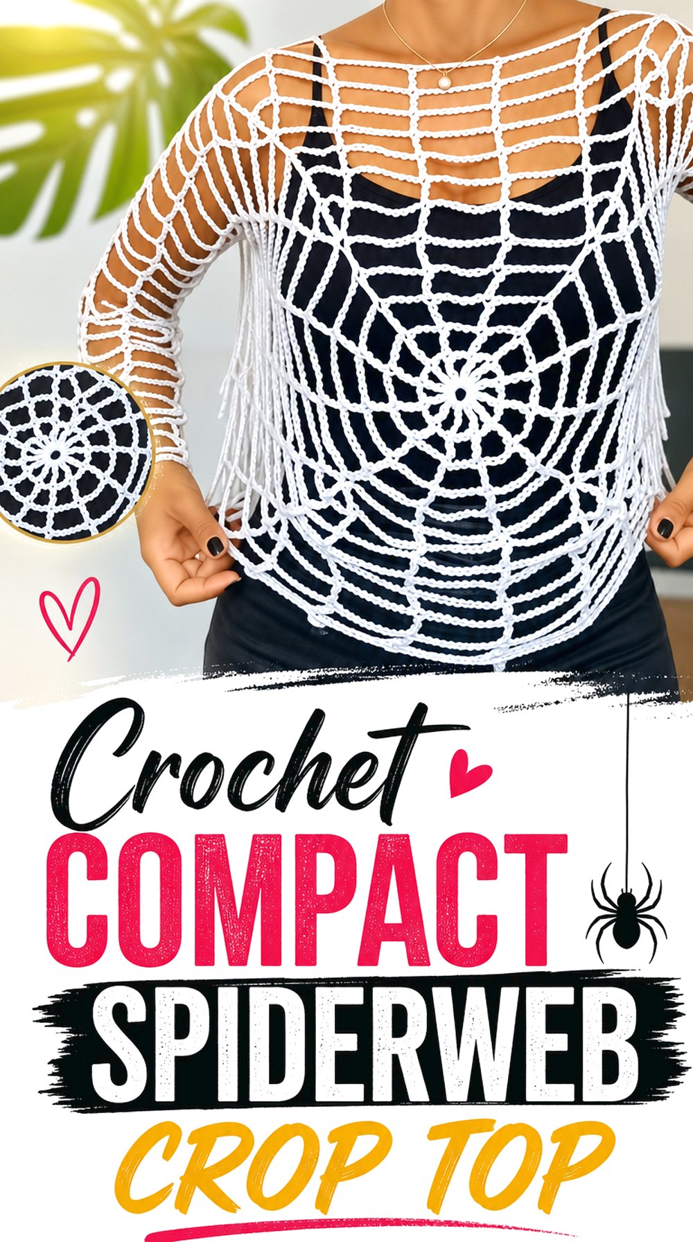 Crochet Compact Spiderweb Crop Top