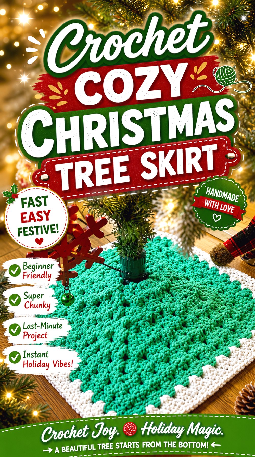 Crochet Cozy Christmas Tree Skirt