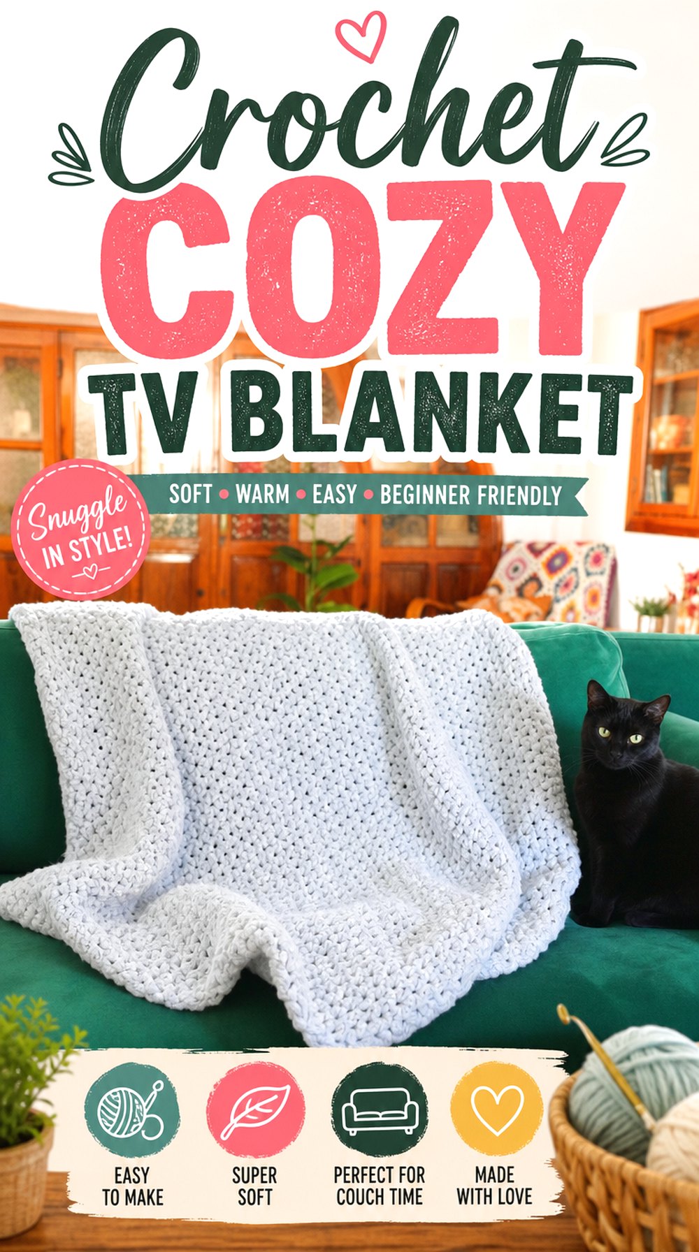 Crochet Cozy TV Blanket