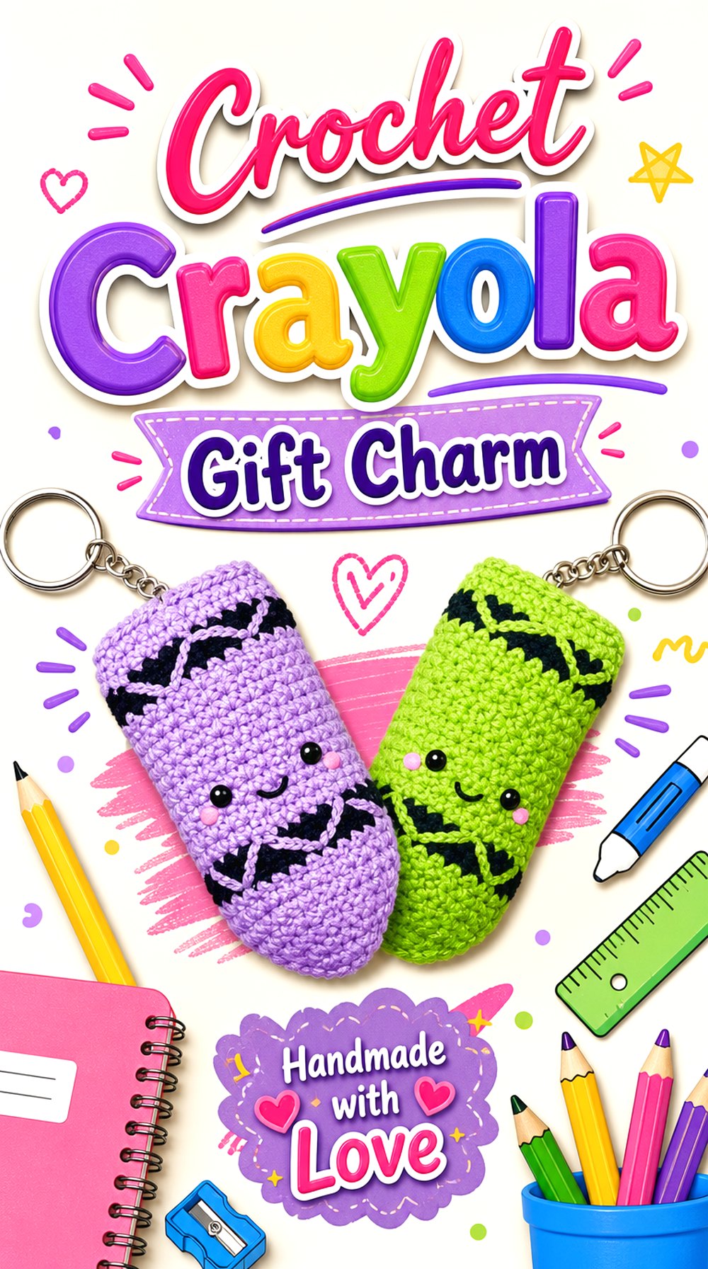 Crochet Crayola Gift Charm