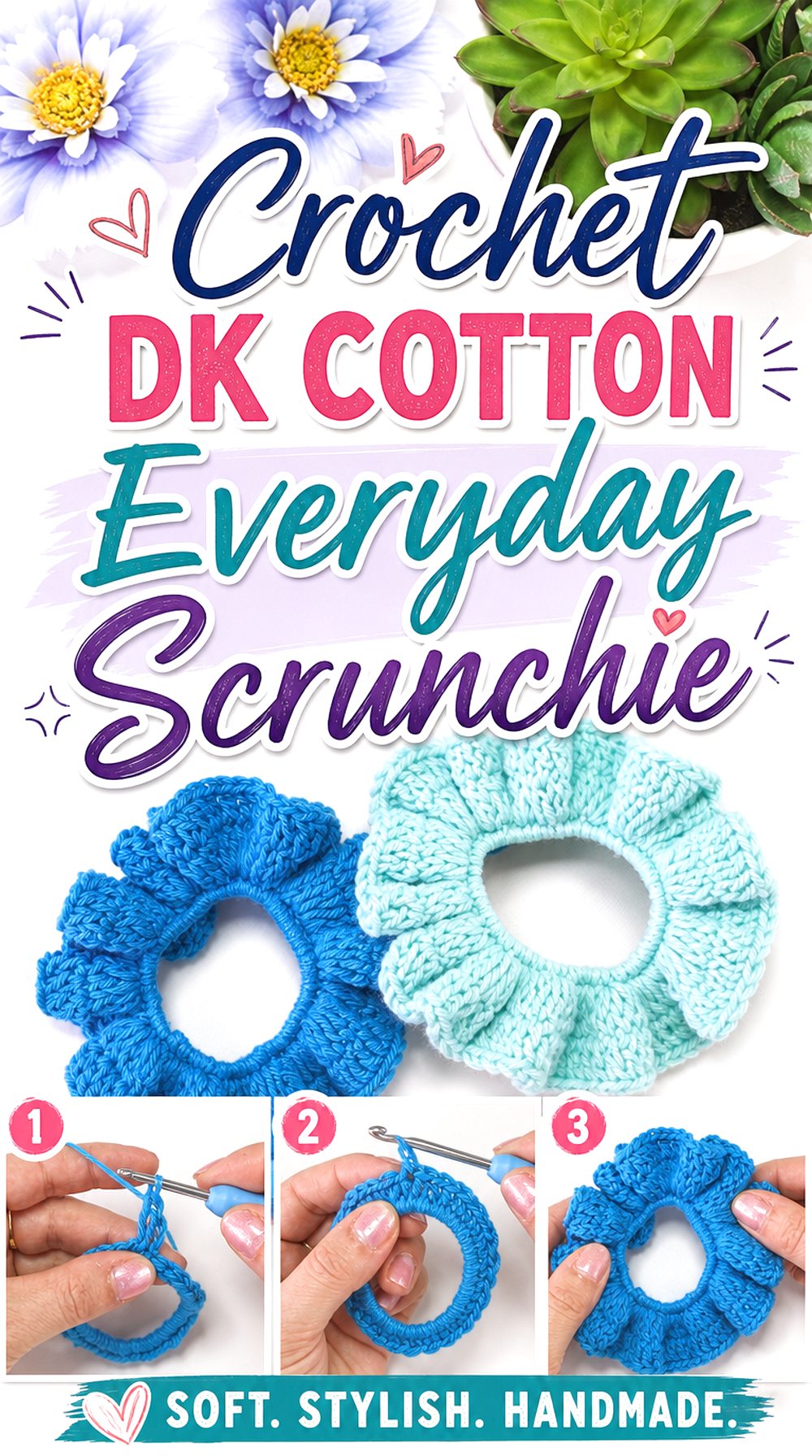 Crochet DK Cotton Everyday Scrunchie