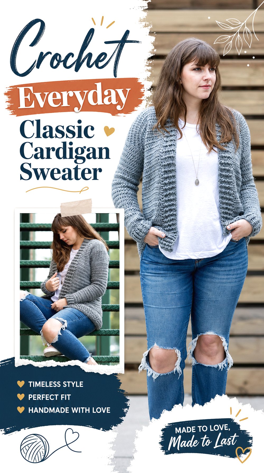 Crochet Everyday Classic Cardigan Sweater