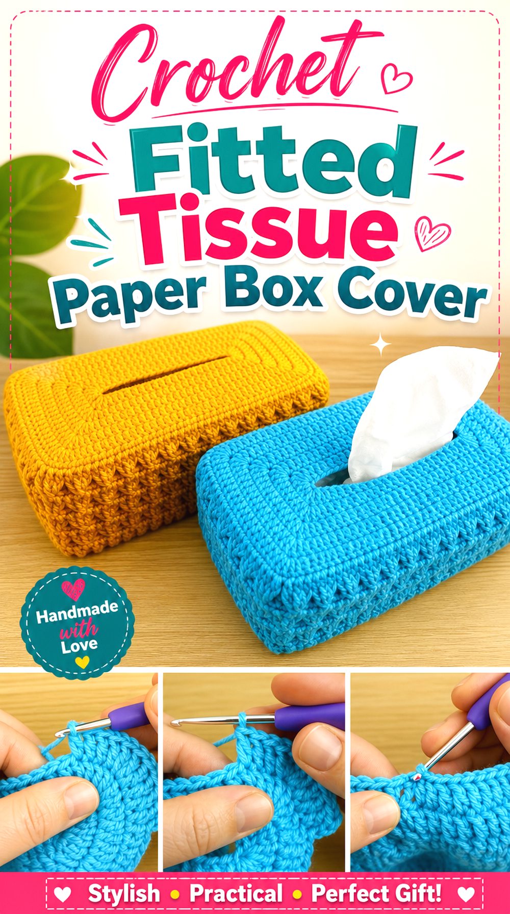 Crochet Fitted Tissue Paper Box Cover