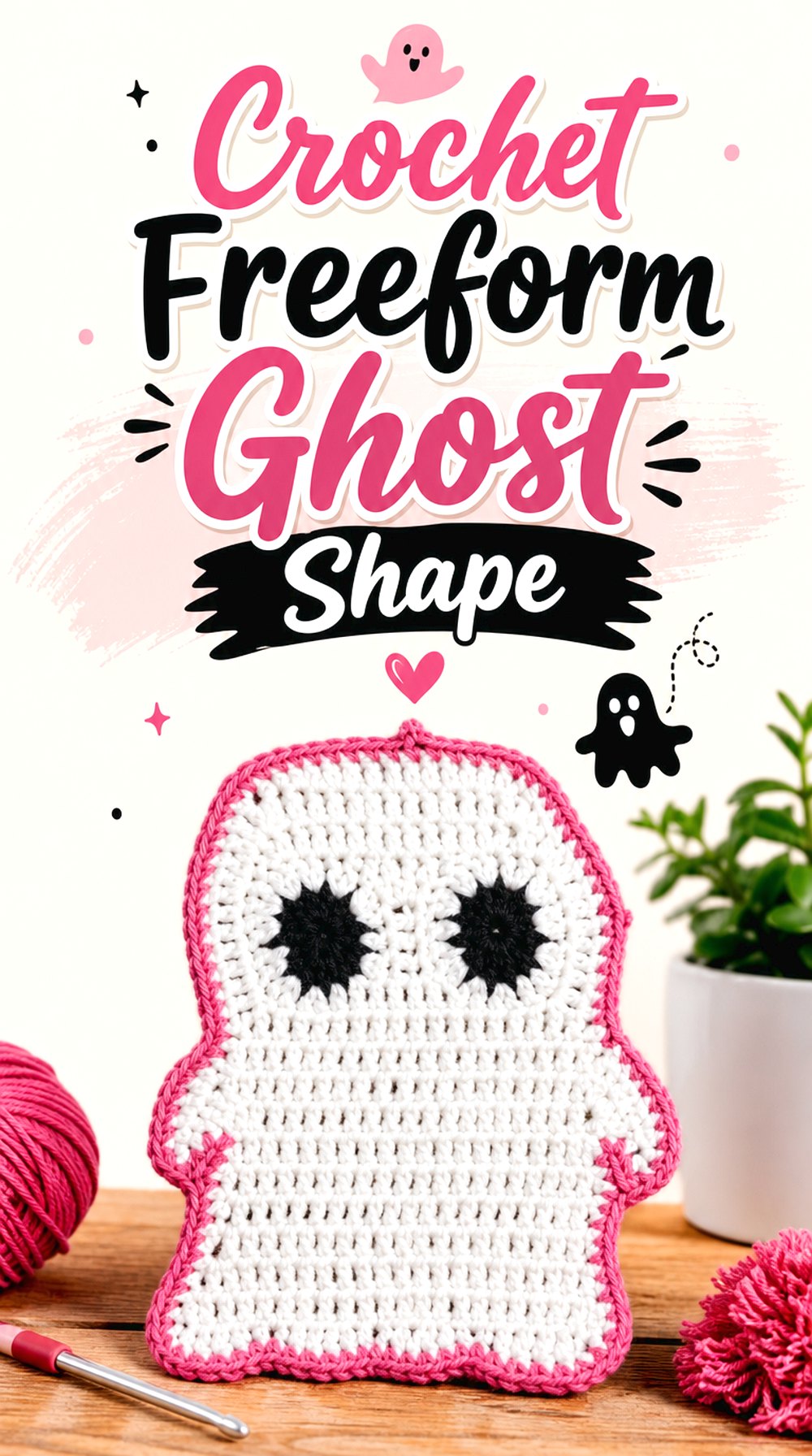 Crochet Freeform Ghost Shape