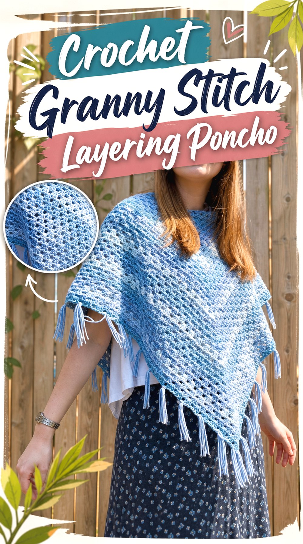 Crochet Granny Stitch Layering Poncho