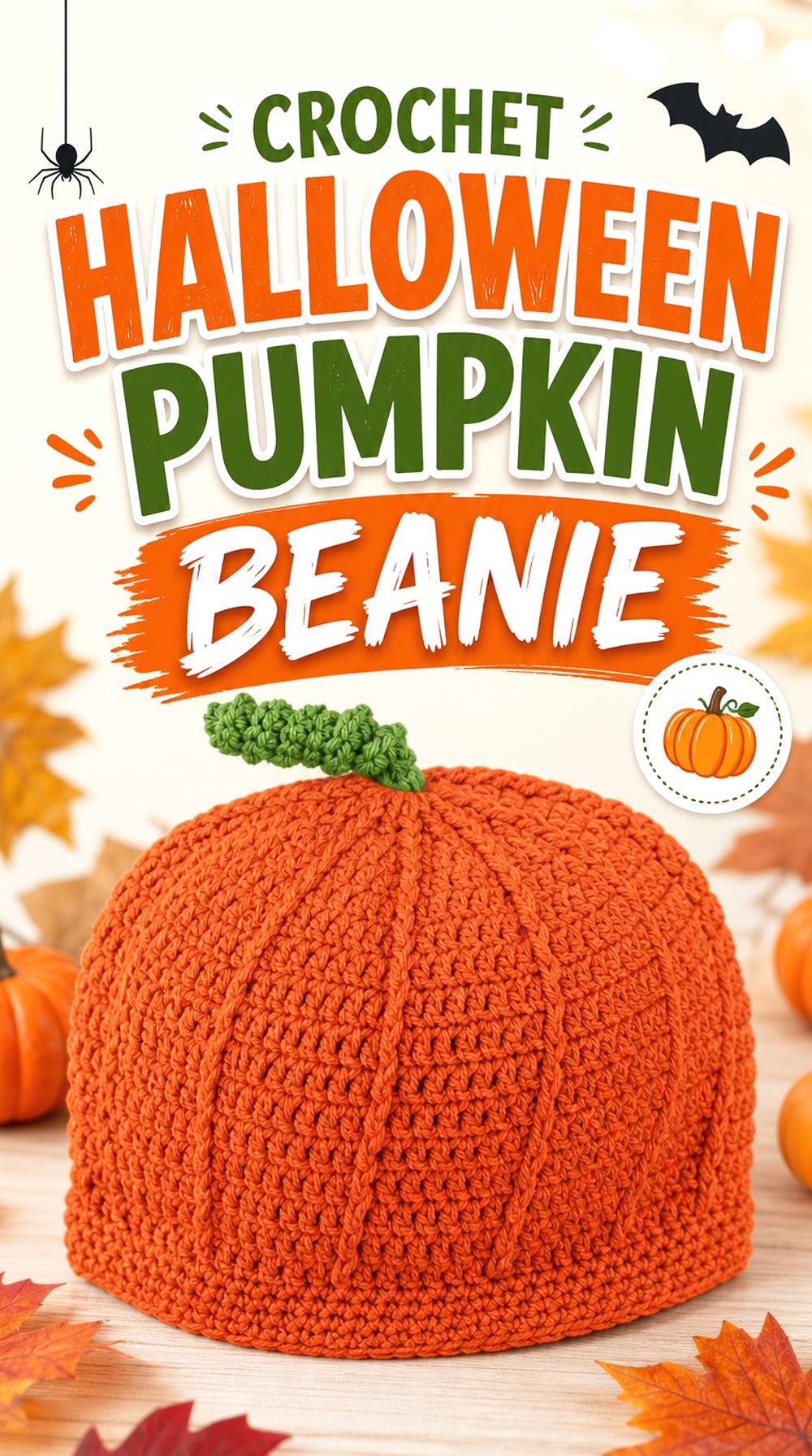 Crochet Halloween Pumpkin Beanie