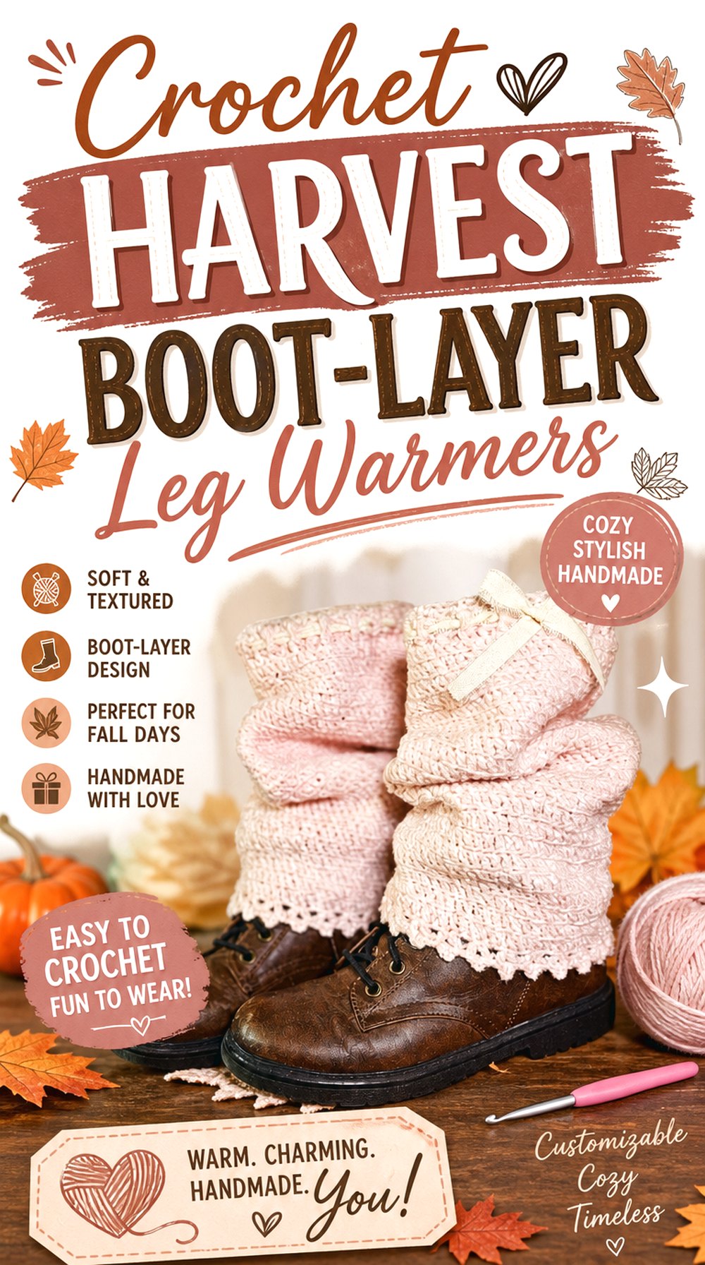 Crochet Harvest Boot Layer Leg Warmers