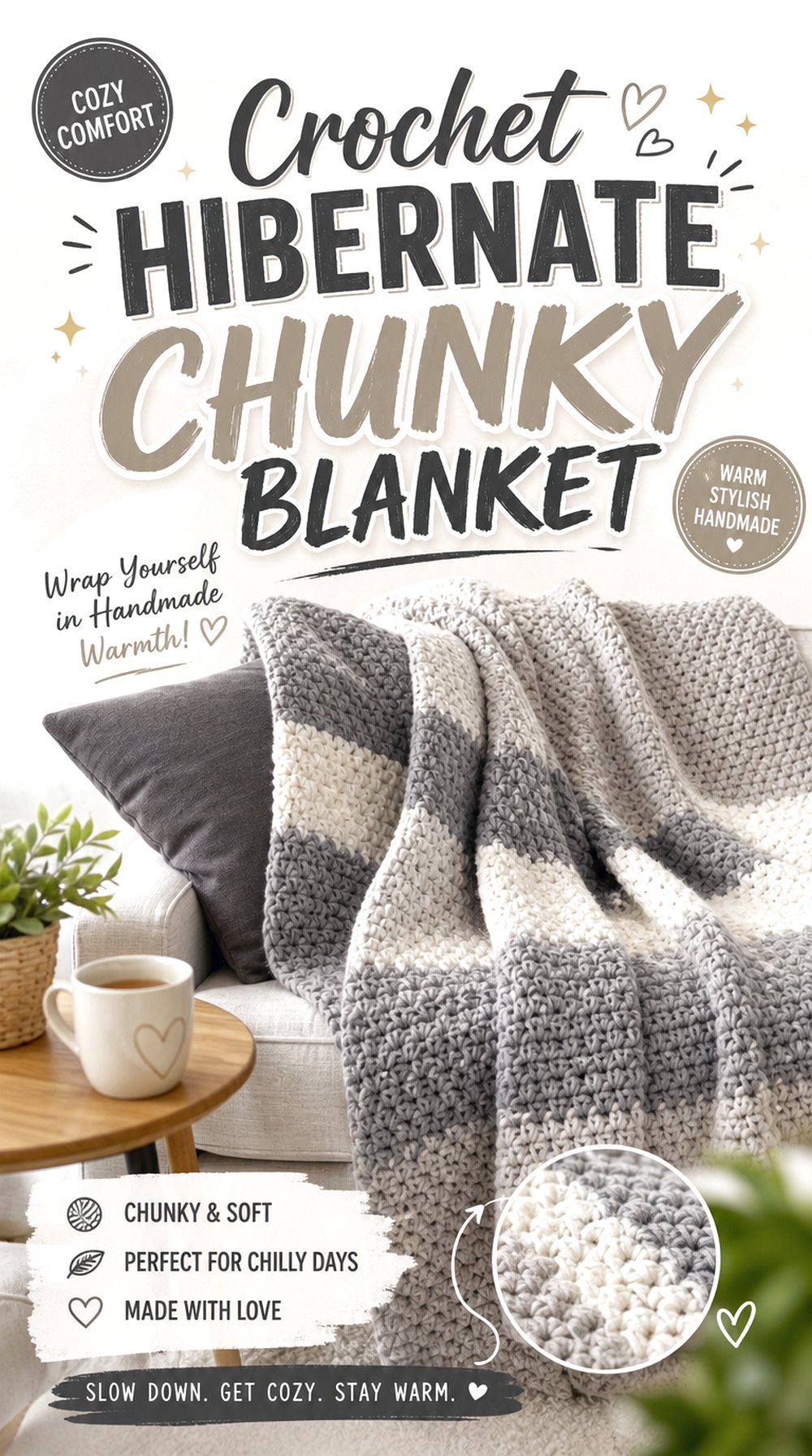 Crochet Hibernate Chunky Blanket