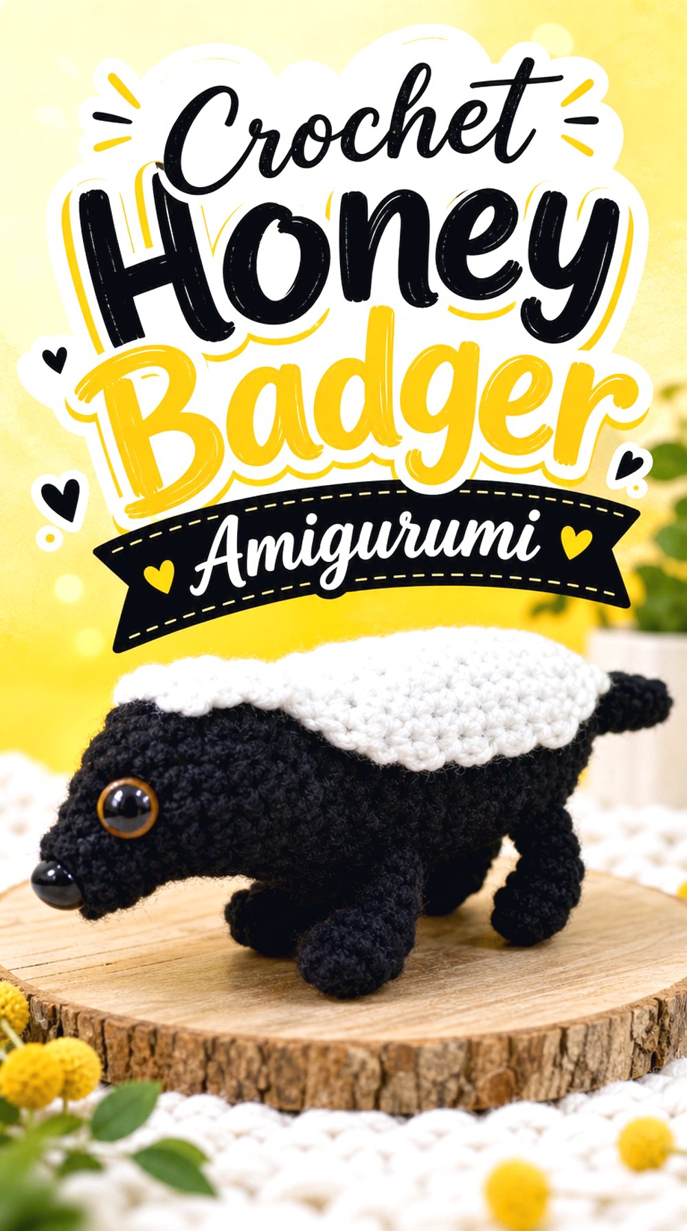 Crochet Honey Badger Amigurumi