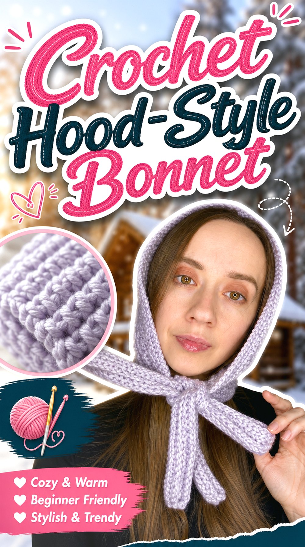 Crochet Hood Style Bonnet