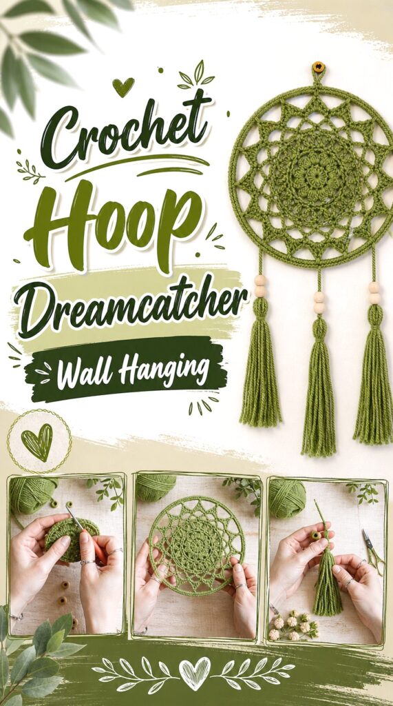 Crochet Hoop Dreamcatcher Wall Hanging