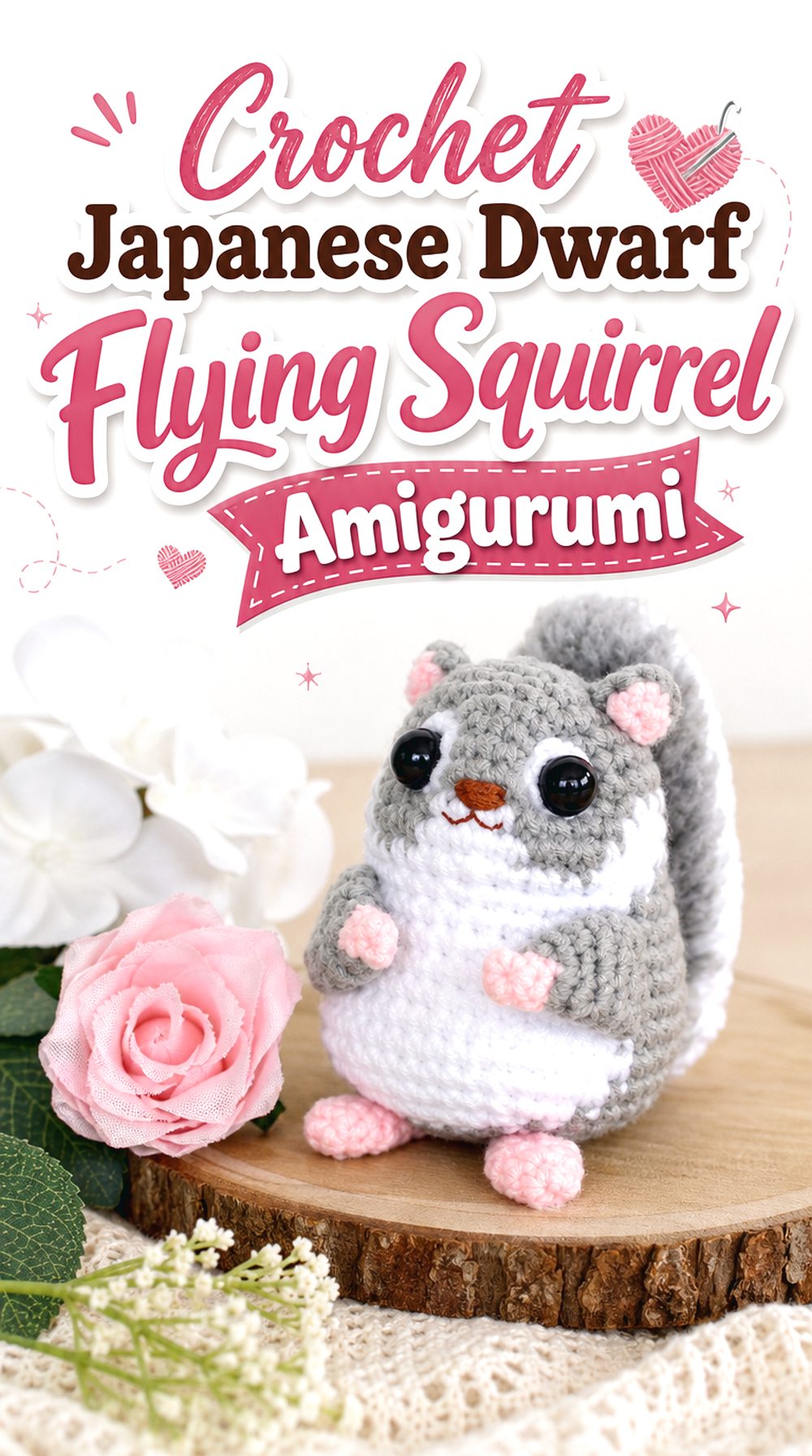 Crochet Japanese Dwarf Flying Squirrel Amigurumi