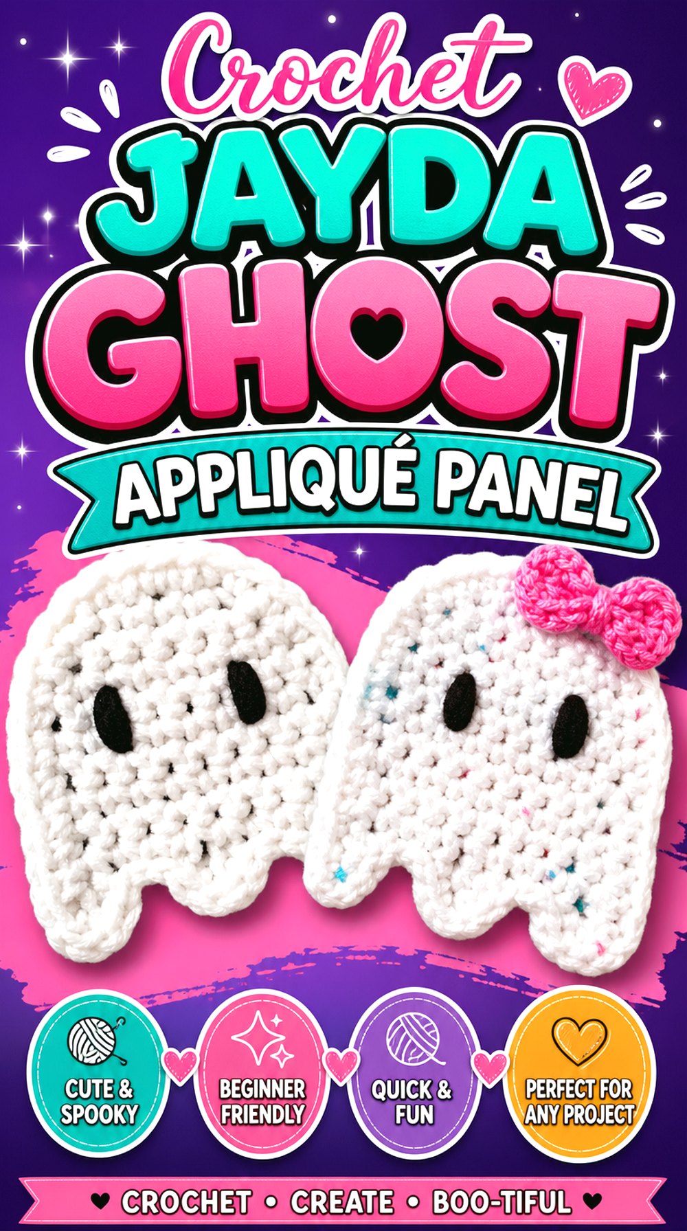 Crochet Jayda Ghost Appliqué Panel