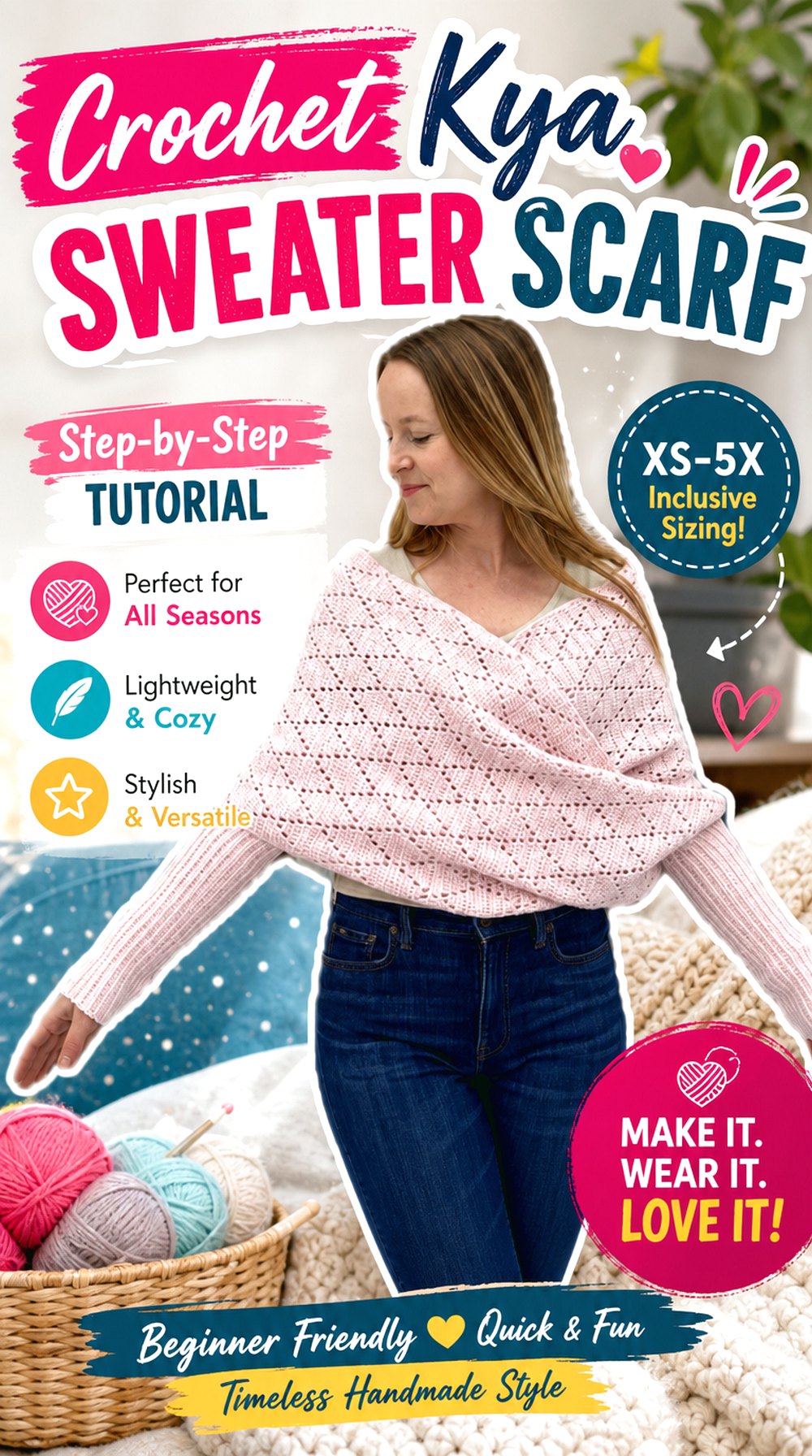 Crochet Kya Sweater Scarf