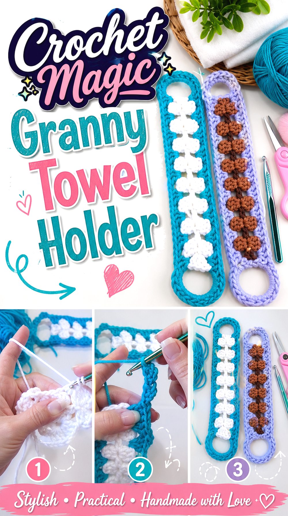Crochet Magic Granny Towel Holder