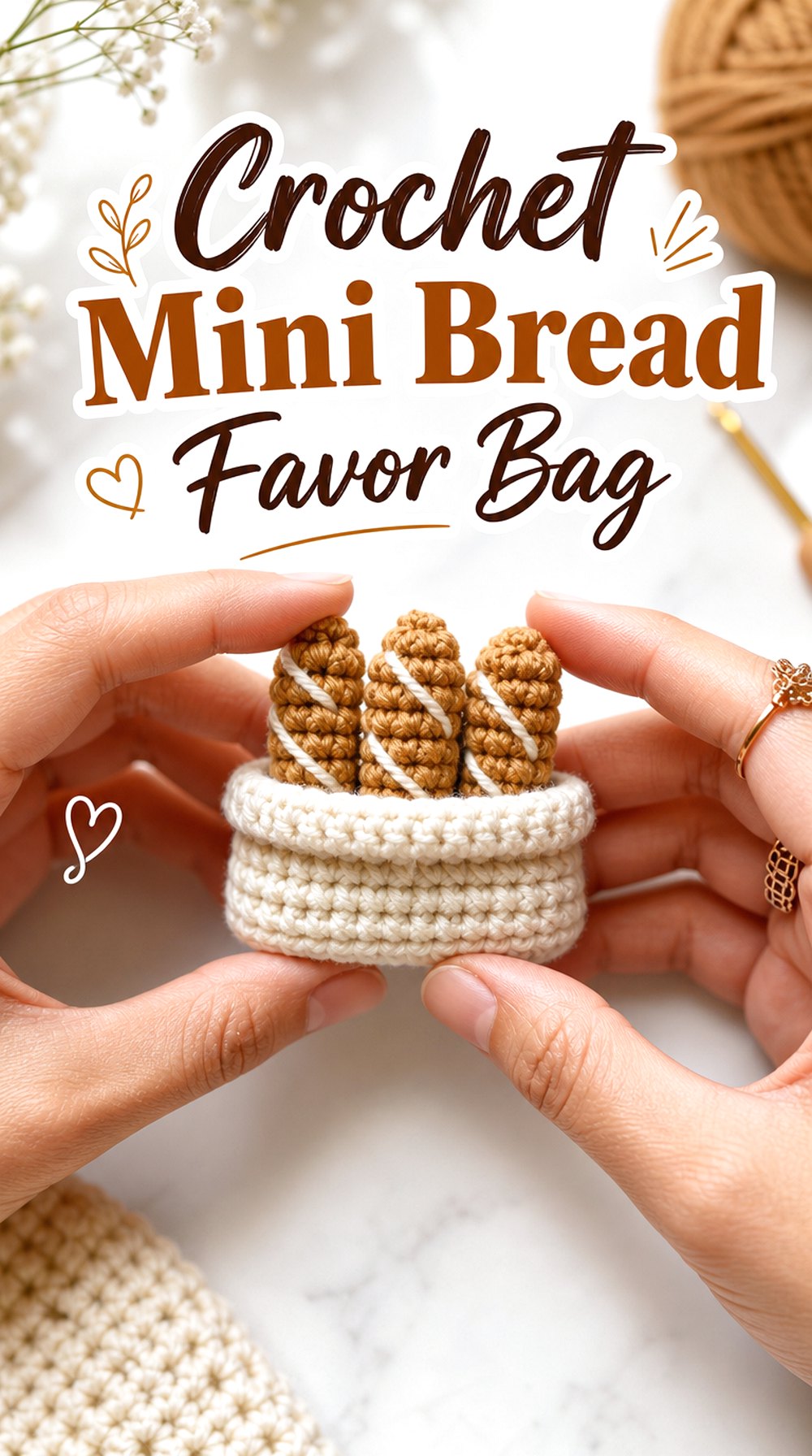 Crochet Mini Bread Favor Bag