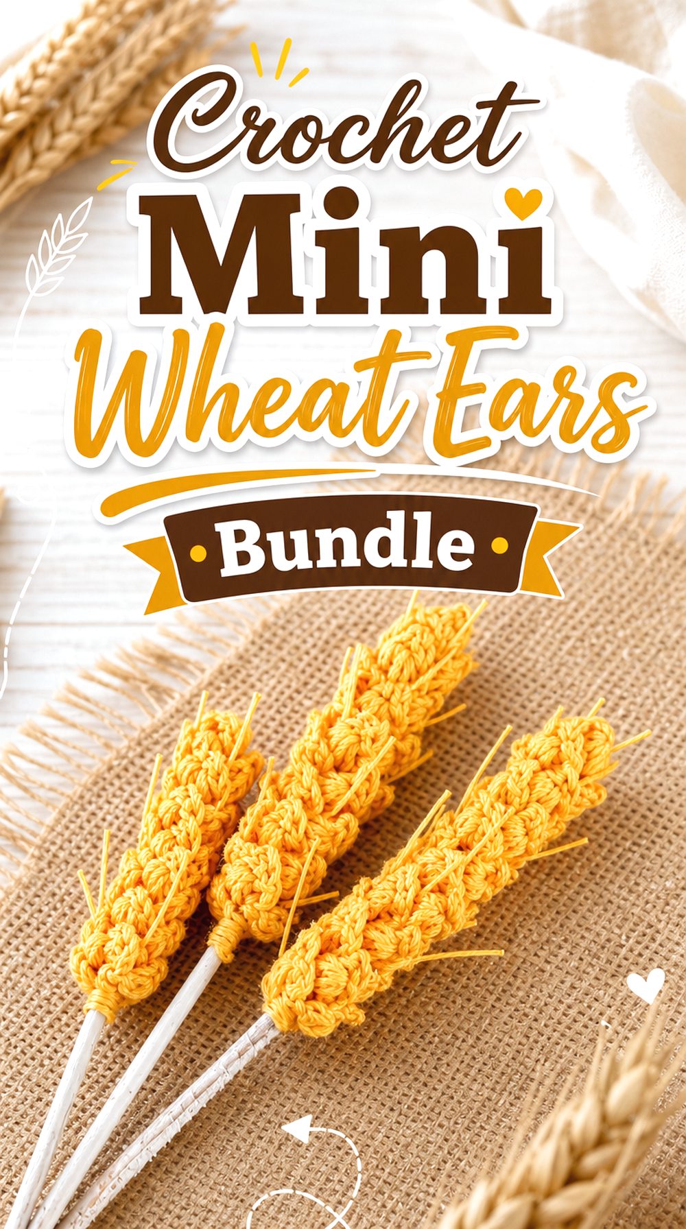 Crochet Mini Wheat Ears Bundle