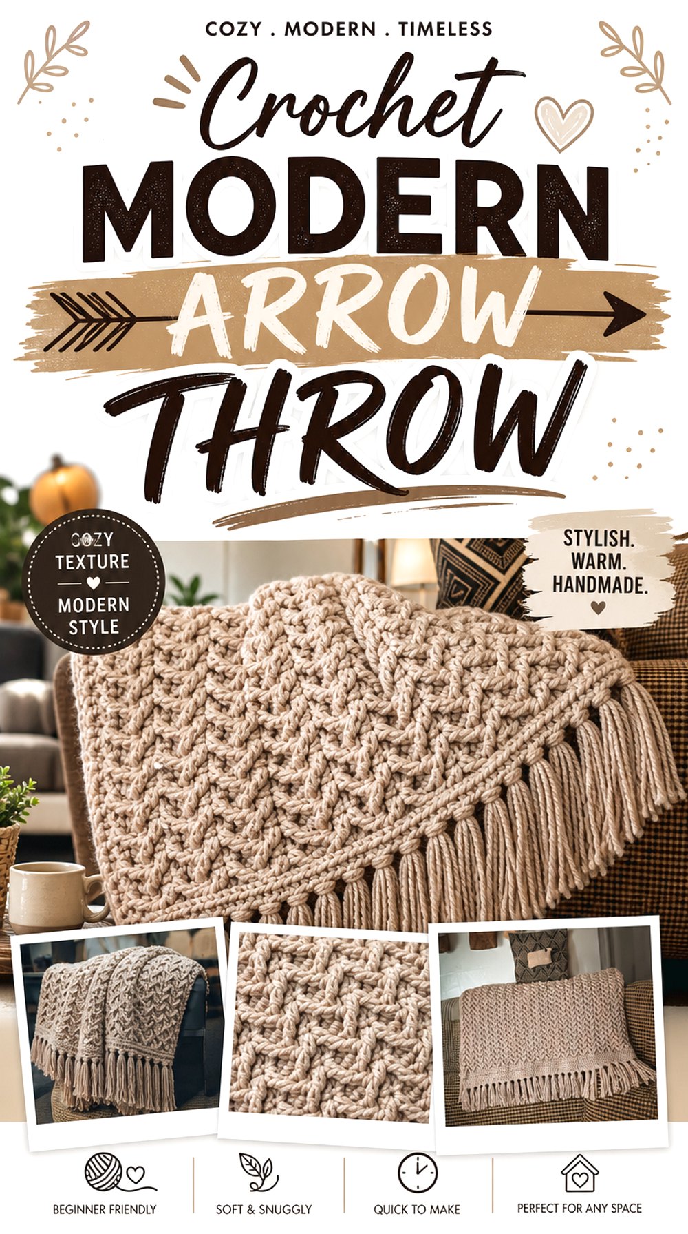 Crochet Modern Arrow Throw