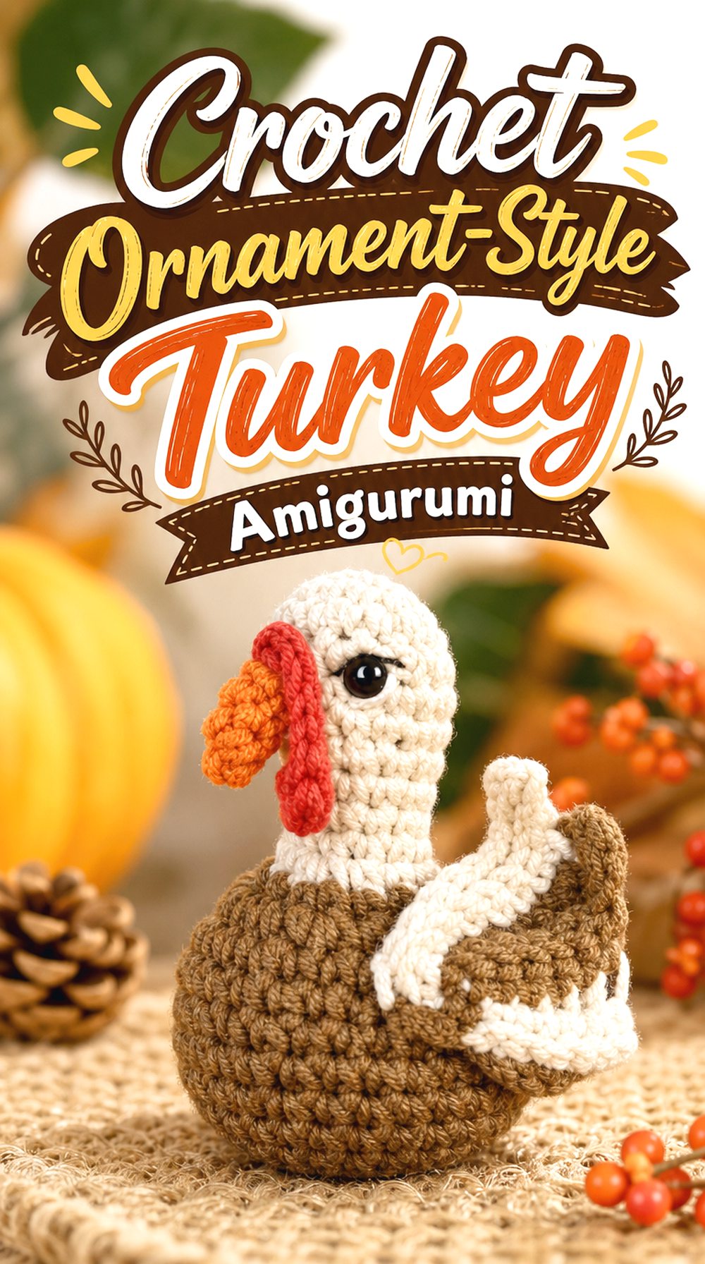 Crochet Ornament Style Turkey Amigurumi
