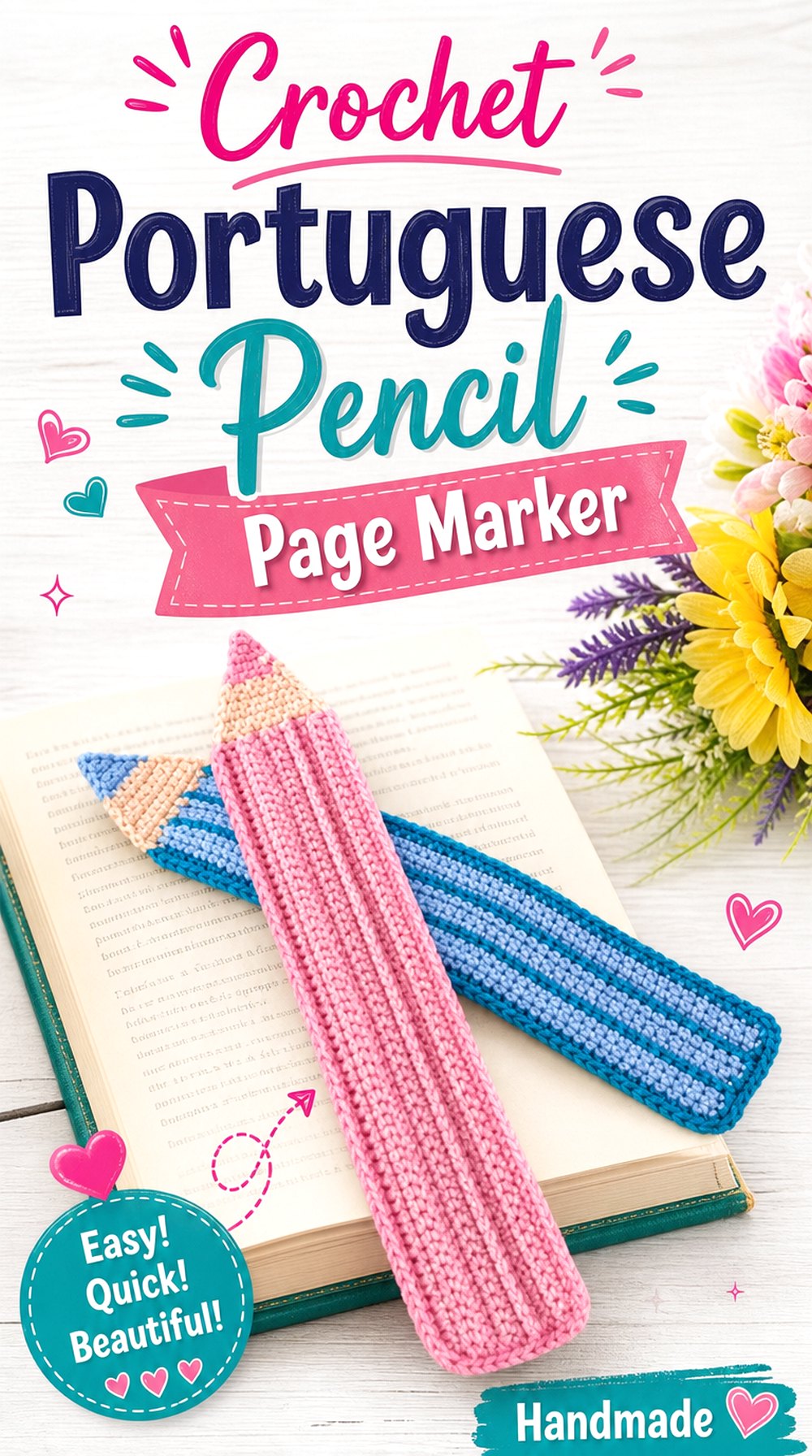 Crochet Portuguese Pencil Page Marker