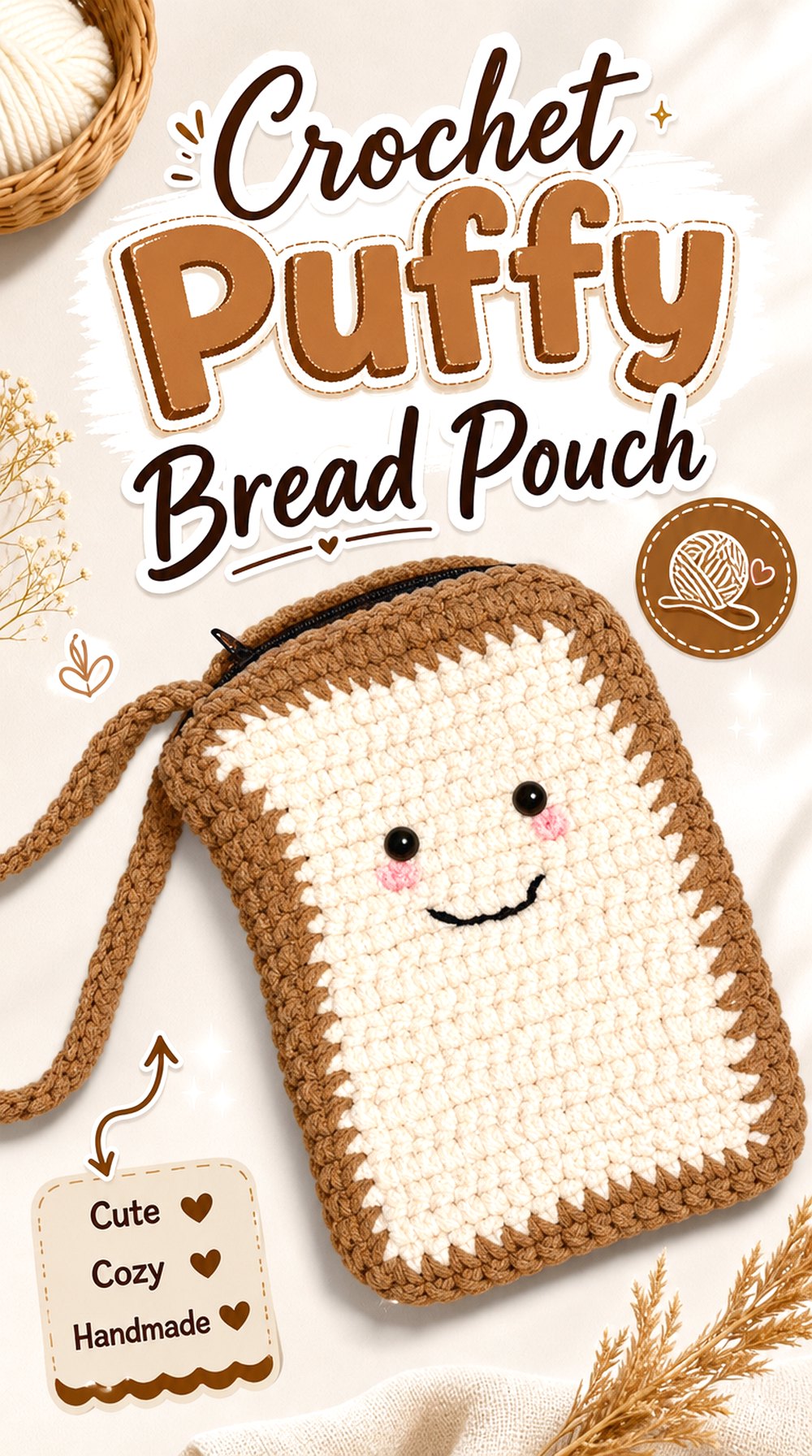 Crochet Puffy Bread Pouch