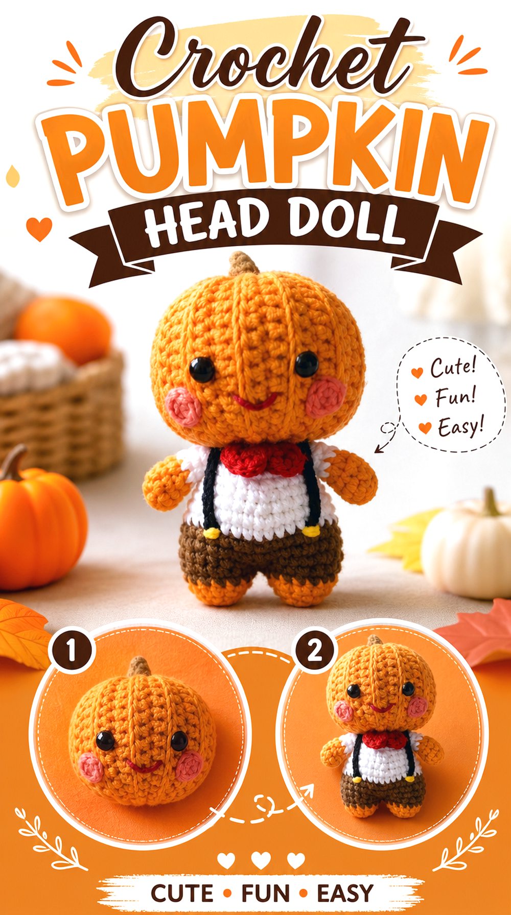Crochet Pumpkin Head Doll