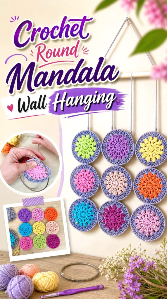 Crochet Round Mandala Wall Hanging