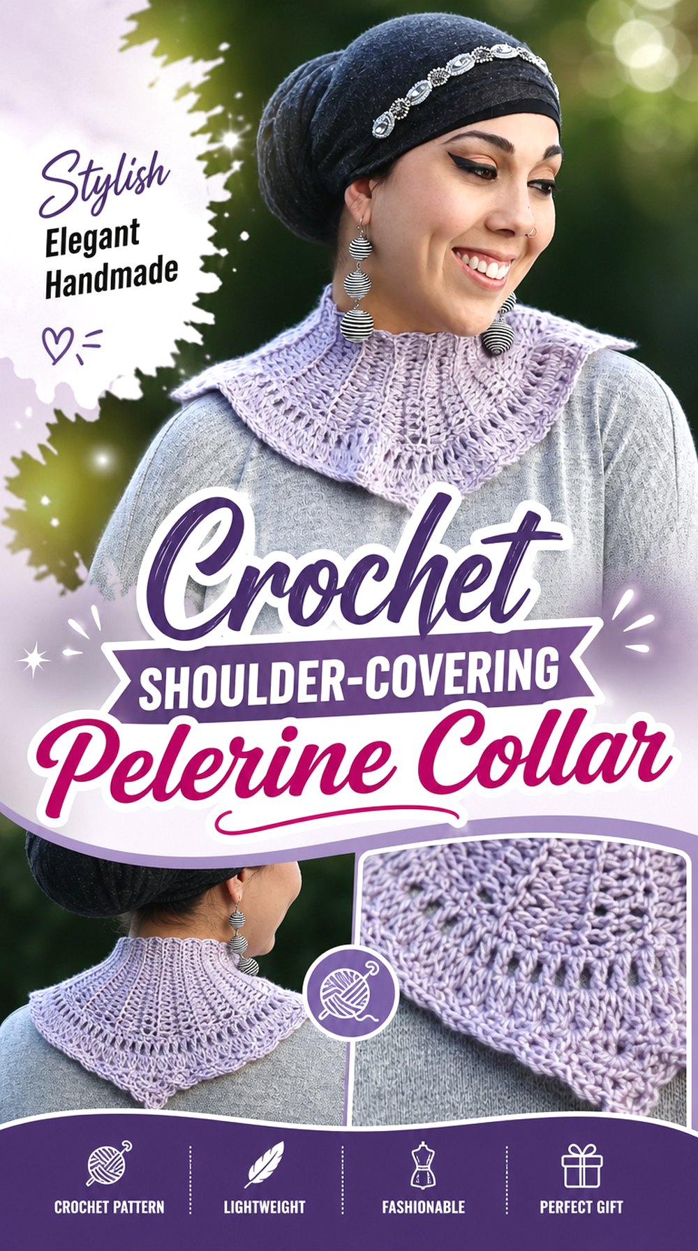 Crochet Shoulder Covering Pelerine Collar