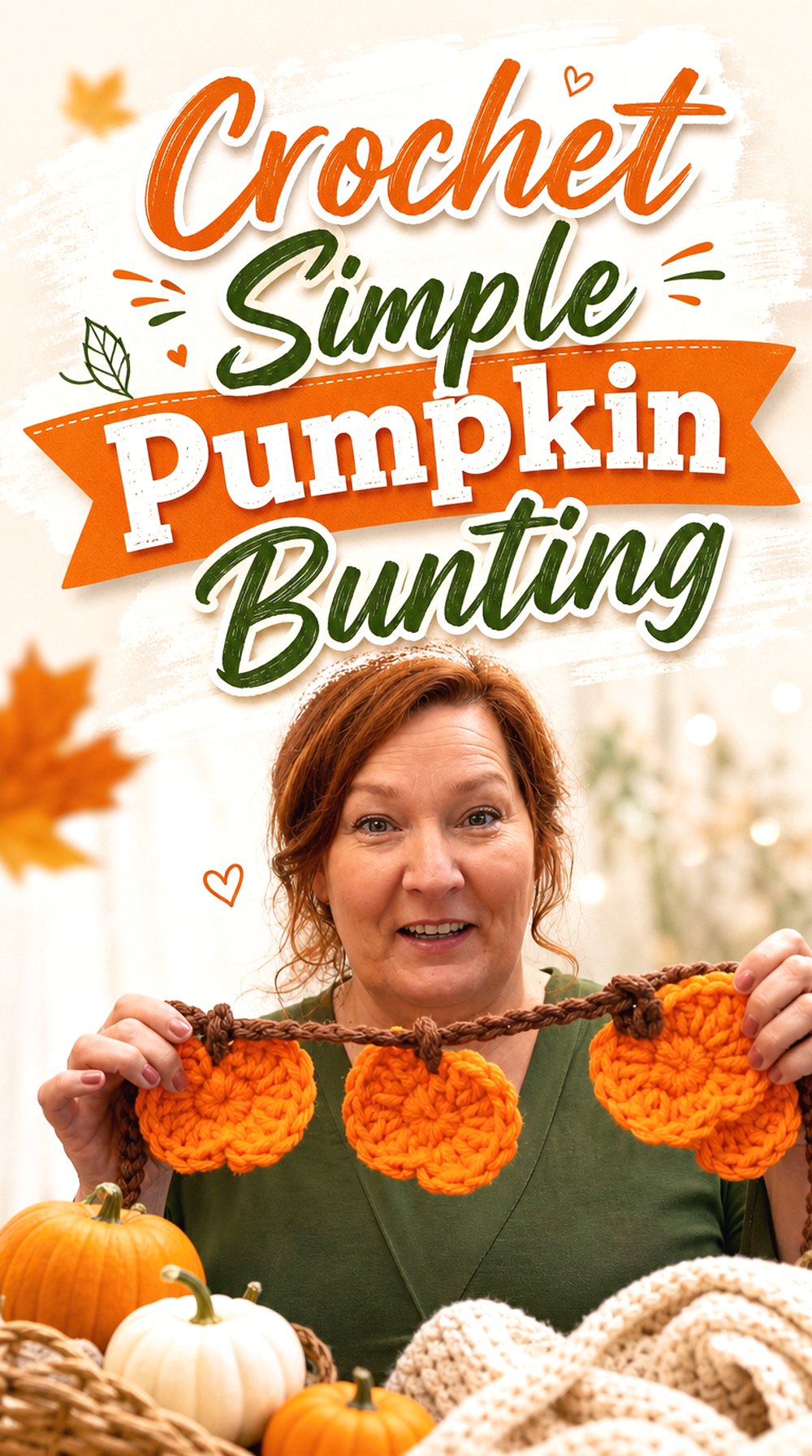Crochet Simple Pumpkin Bunting