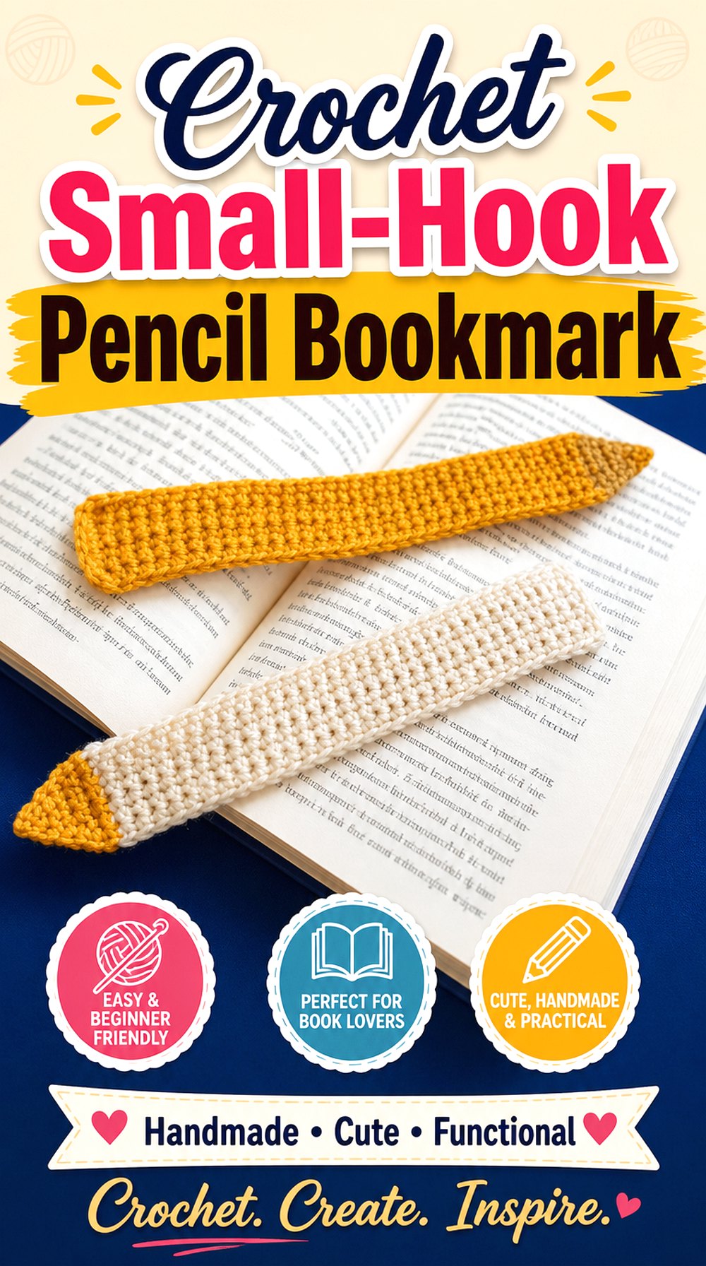 Crochet Small Hook Pencil Bookmark