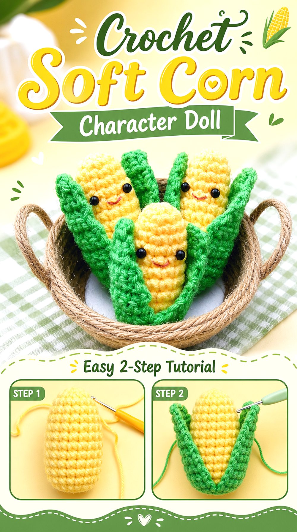 Crochet Soft Corn Character Doll