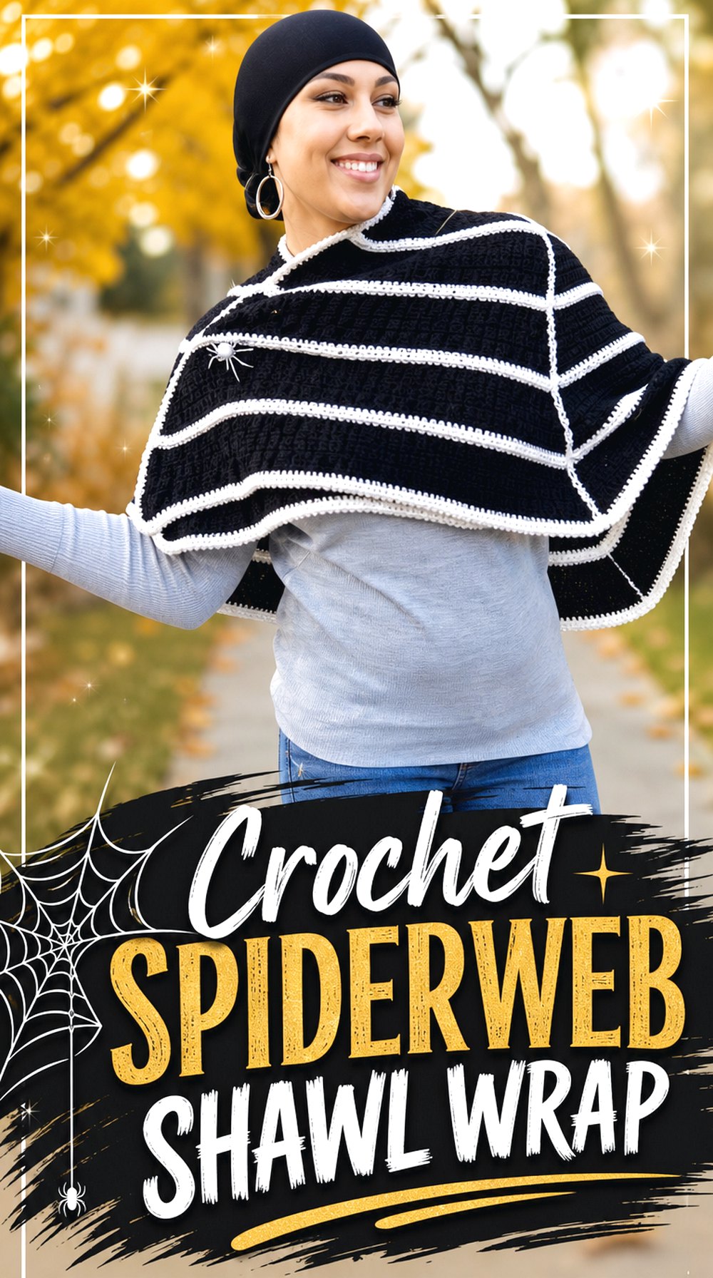 Crochet Spiderweb Shawl Wrap