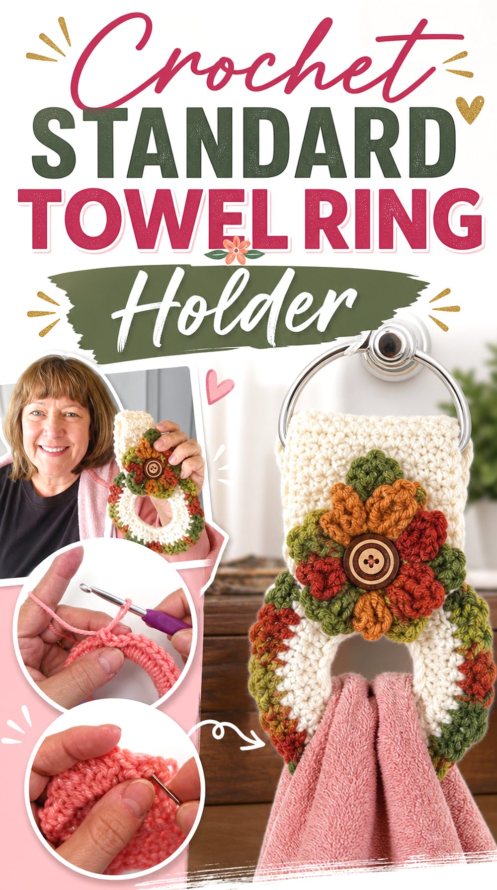 Crochet Standard Towel Ring Holder