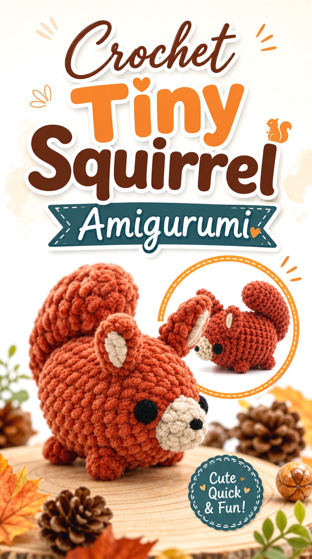 Crochet Tiny Squirrel Amigurumi