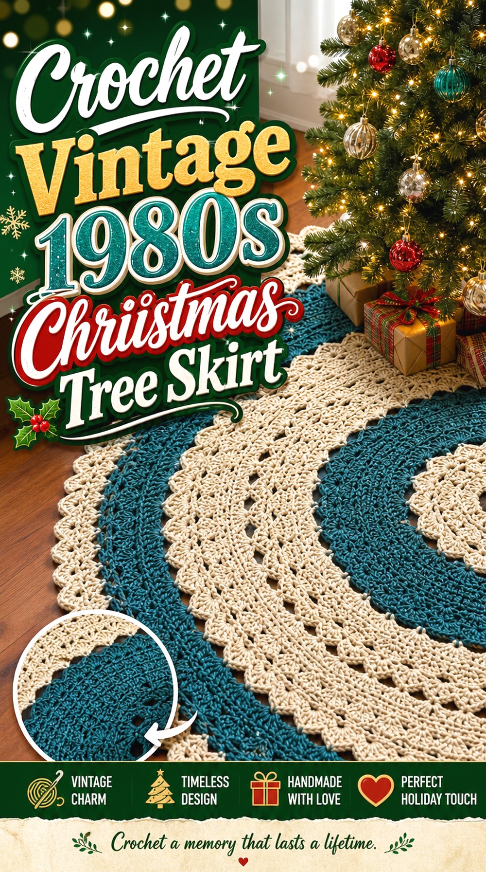 Crochet Vintage s Christmas Tree Skirt