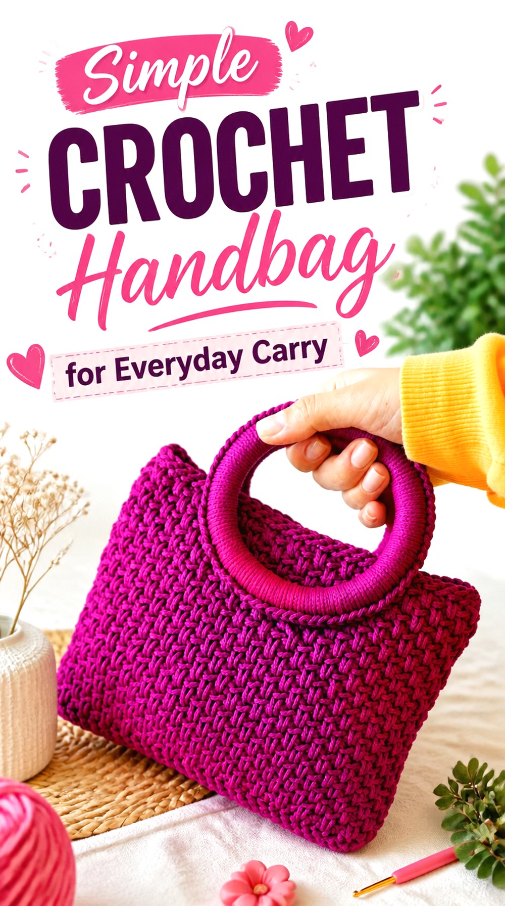 Simple Crochet Handbag for Everyday Carry