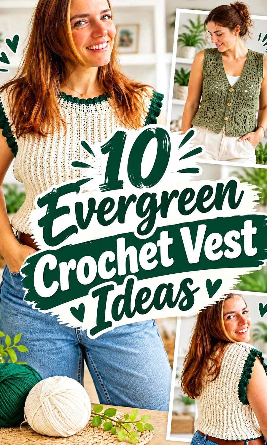 10 Evergreen Crochet Vest Ideas