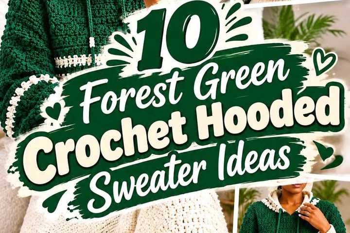 10 Forest Green Crochet Hooded Sweater Ideas