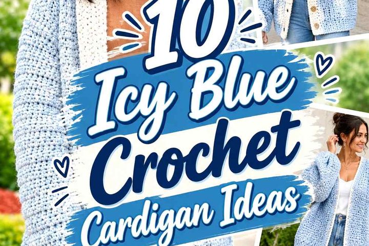 10 Icy Blue Crochet Cardigan Ideas