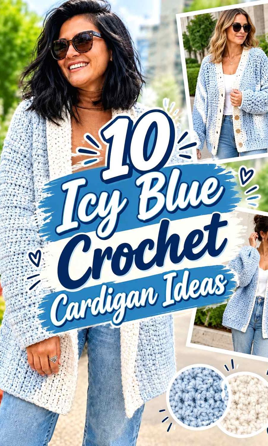 10 Icy Blue Crochet Cardigan Ideas