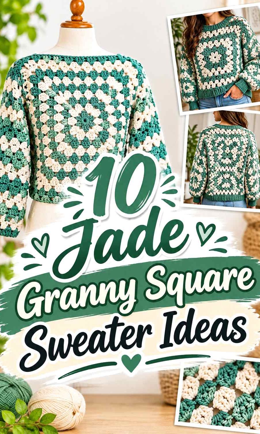 10 Jade Granny Square Sweater Ideas